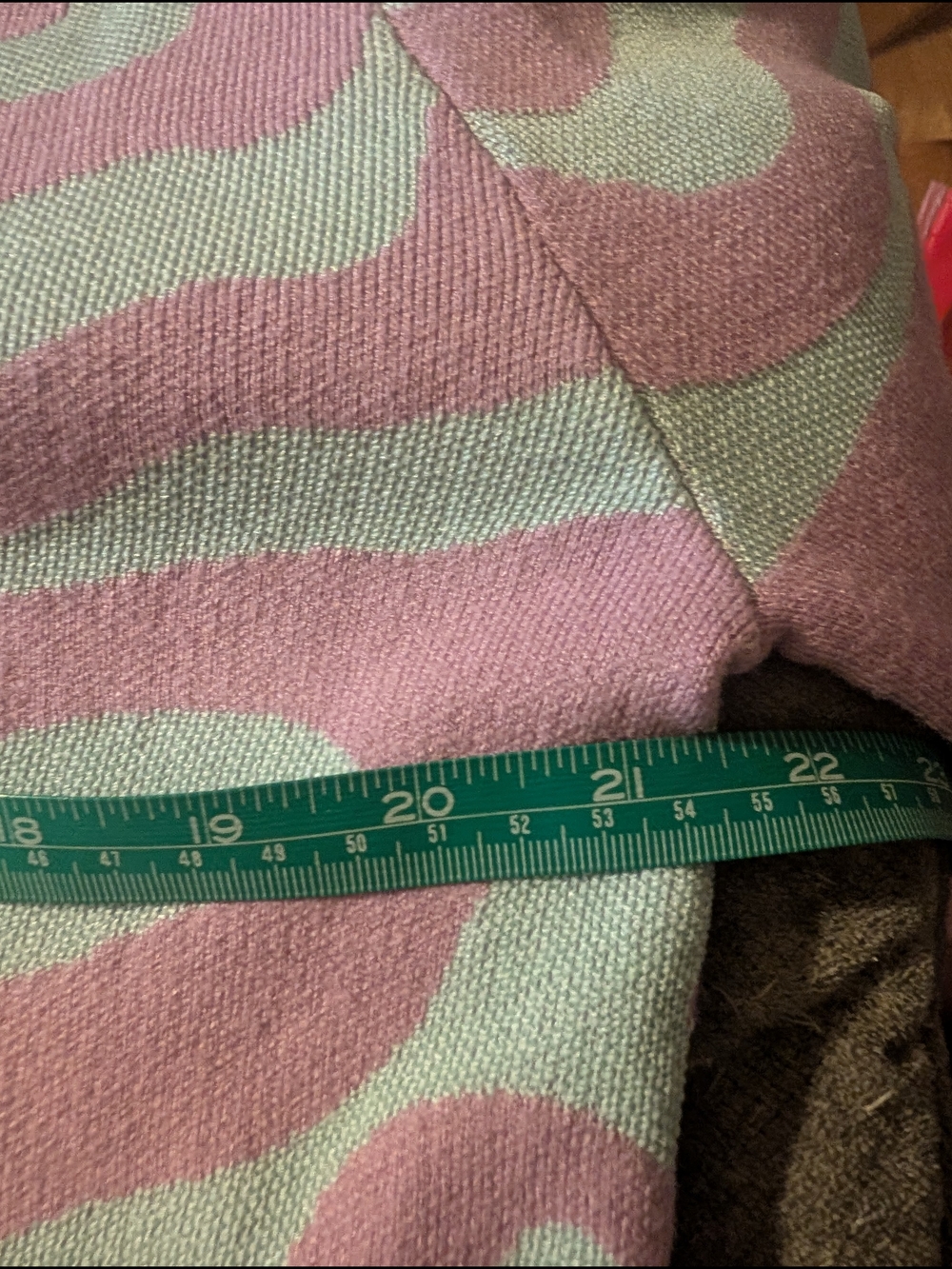 Justify Wavy Abstract Cropped Cardigan Sweater Pastel Purple Mint Green Size XL - Picture 6 of 6